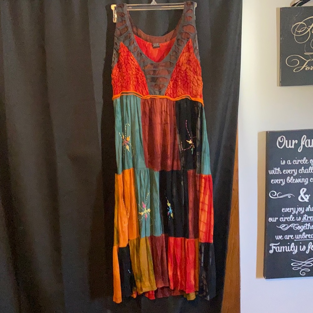 Long Hippie Patchwork dress